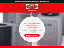 Tablet Screenshot of brewerheatingandair.com